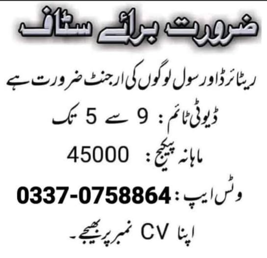 Part Time Jobs in Karachi